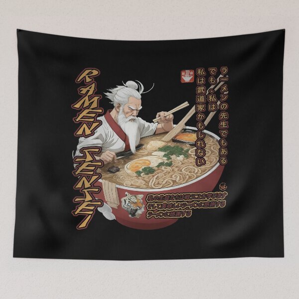 Item preview, Martial Arts Ramen Noodles Fusion Sensei Pai Mei designed and sold by 8FistsofTees.