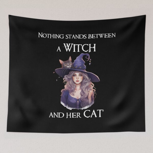 Item preview, Nothing Stands Between a Witch and Her Cat designed and sold by LittleMagicShop.