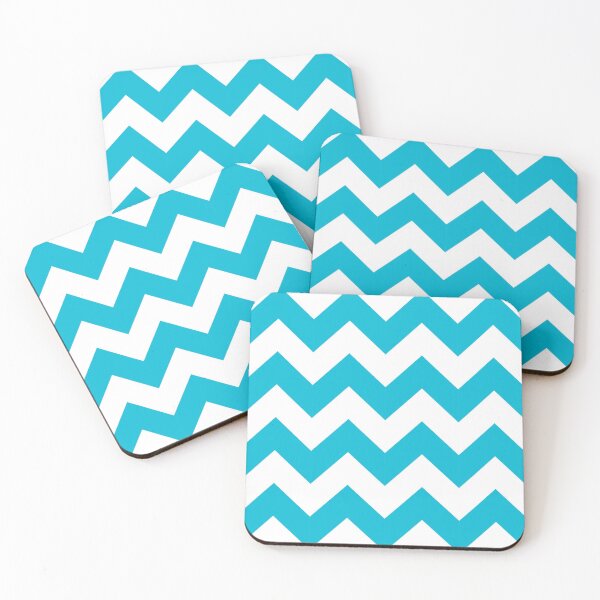 Item preview, Turquoise and White Chevron Pattern designed and sold by ValeriesGallery.