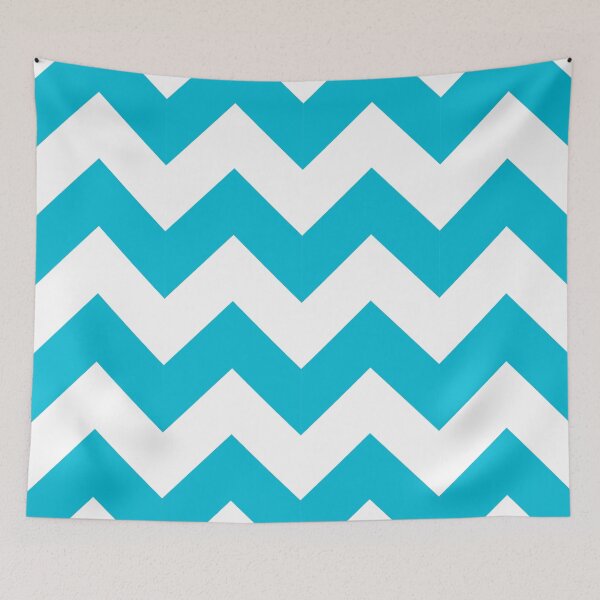 Item preview, Turquoise and White Chevron Pattern designed and sold by ValeriesGallery.
