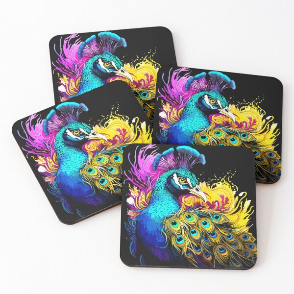 Item preview, Vibrant Abstract Colorful Peacock design. designed and sold by Artbyminga.