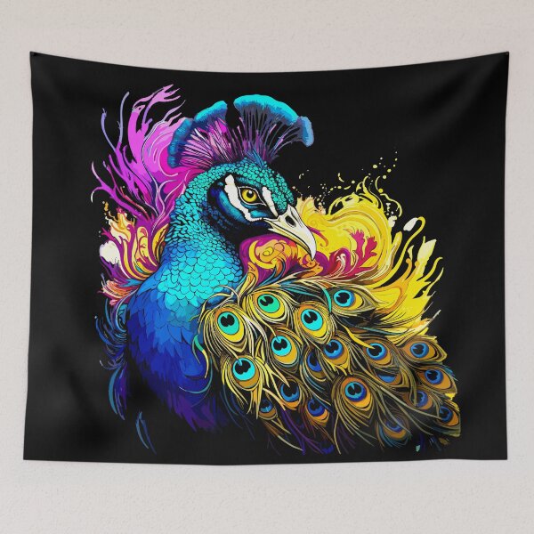 Item preview, Vibrant Abstract Colorful Peacock design. designed and sold by Artbyminga.