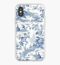 Powder Blue Chinoiserie Toile iPhone Case