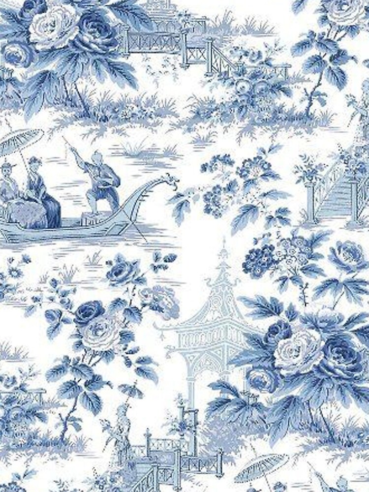 Powder Blue Chinoiserie Toile by TheChinoiserie