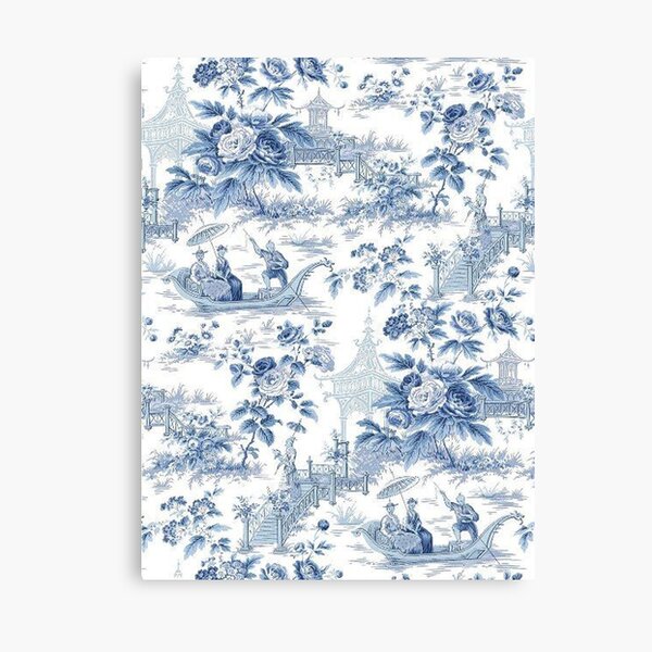 Item preview, Powder Blue Chinoiserie Toile designed and sold by TheChinoiserie.