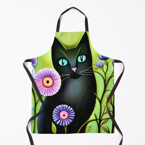 Item preview, Lawn Panther in the Flowers designed and sold by Reclining Buddha Cat.