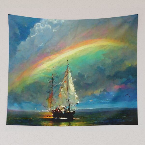 Item preview, SAILING UNDER GODS PROMISE designed and sold by ArtbyRolleen.