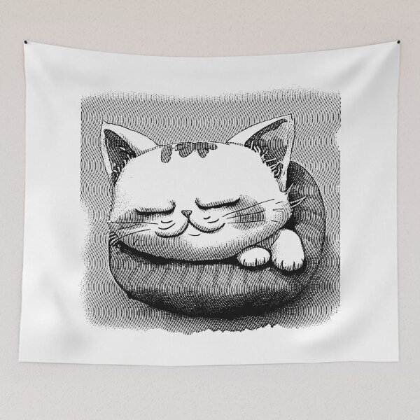 Item preview, Sleepy cute cat designed and sold by arthardist.
