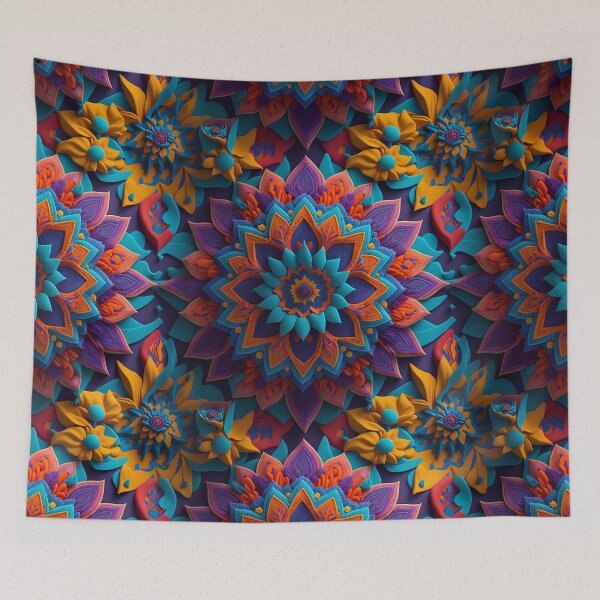 Item preview, Dancing with 3D Mandala: A Mesmeric Blend of Colors and Shapes designed and sold by DesignArtEmpire.