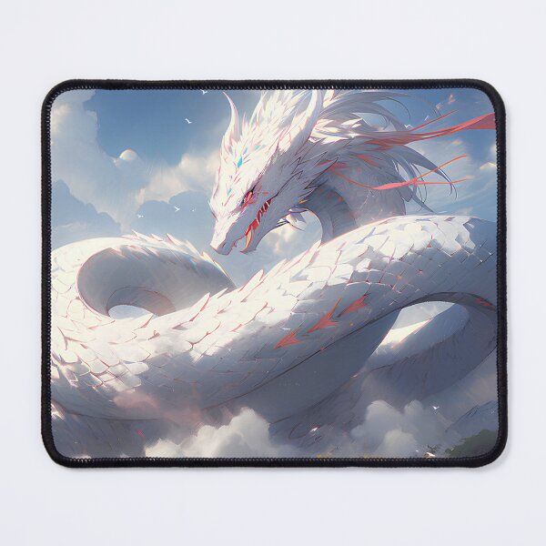 Item preview, Transcendent Serpent: Majestic White Dragon Soaring in the Sky designed and sold by Wylveragon.