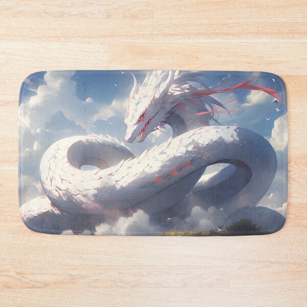 Item preview, Transcendent Serpent: Majestic White Dragon Soaring in the Sky designed and sold by Wylveragon.