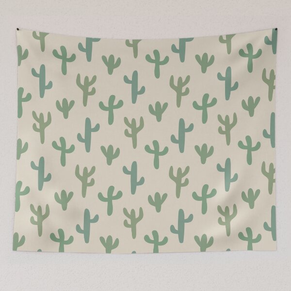 Item preview, Boho Green Cactus Desert Pattern designed and sold by CreativeDraws42.