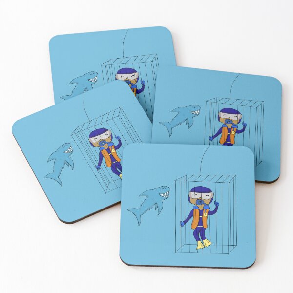 Item preview, Diving with Friendly Sharks designed and sold by blue-planet-art.