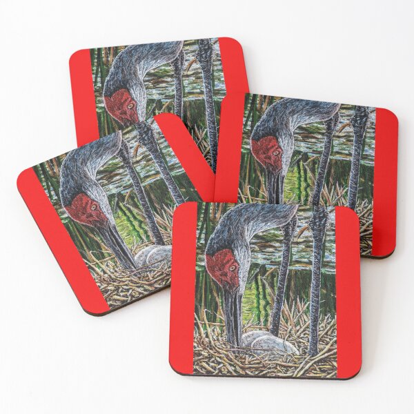Item preview, Sandhill Crane Nest With Eggs designed and sold by RobbiePotterArt.