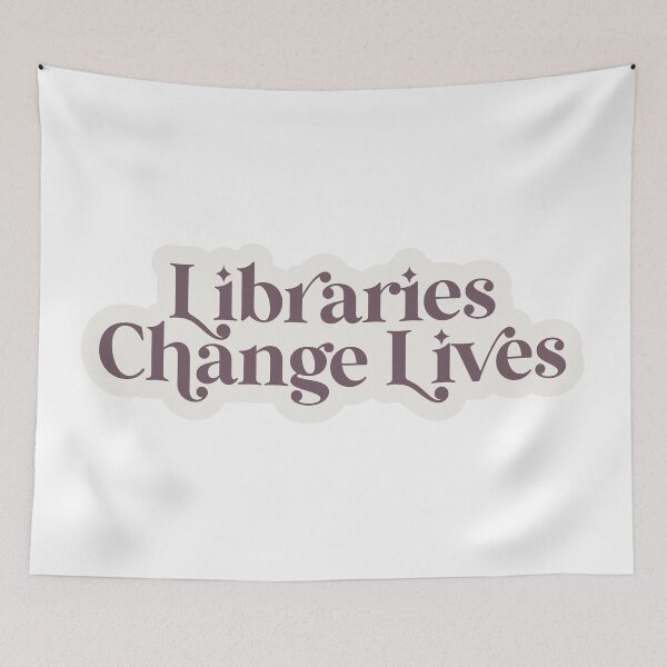 Item preview, Pegatina Las bibliotecas cambian vidas designed and sold by Chapters & Charms.