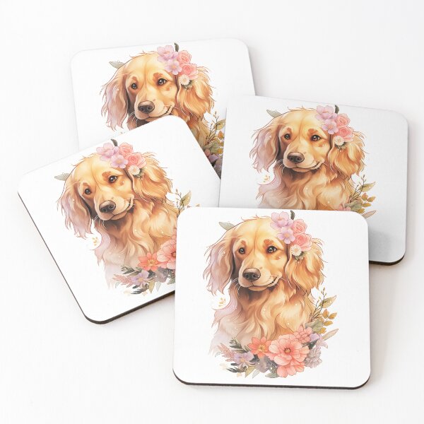 Item preview, Floral Cockerspaniel Watercolor Sticker designed and sold by Sakura-Inu-Love.