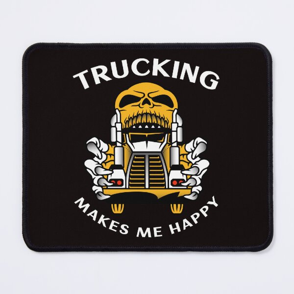 Item preview, Trucker Skull Trucking Makes Me Happy GW designed and sold by TeamsterLife.