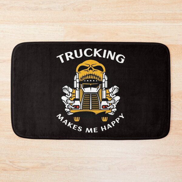 Item preview, Trucker Skull Trucking Makes Me Happy GW designed and sold by TeamsterLife.