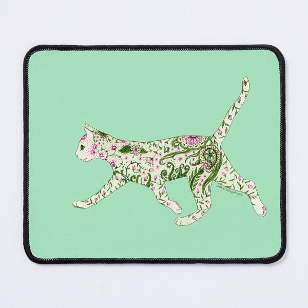 Item preview, Spring Paisley Kitten Running designed and sold by Julia O'Shaughnessy.