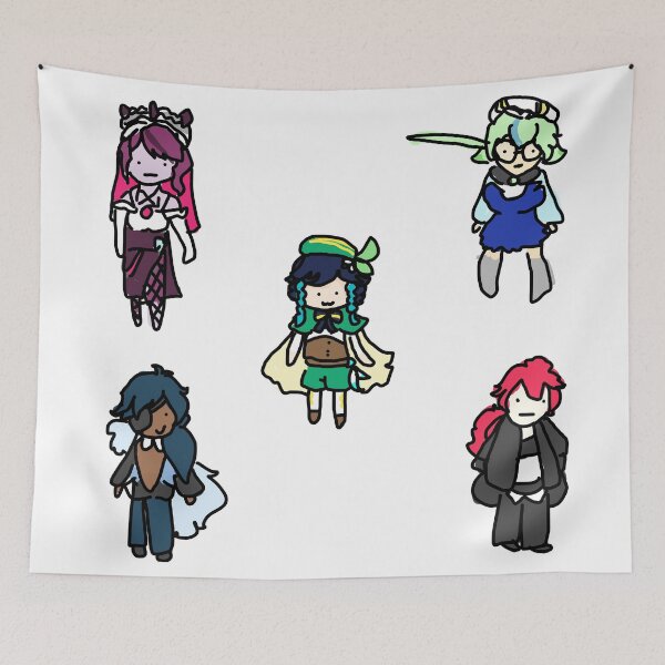 Item preview, Badly Drawn Mondstadt 2 Sticker Pack designed and sold by casserolestan.