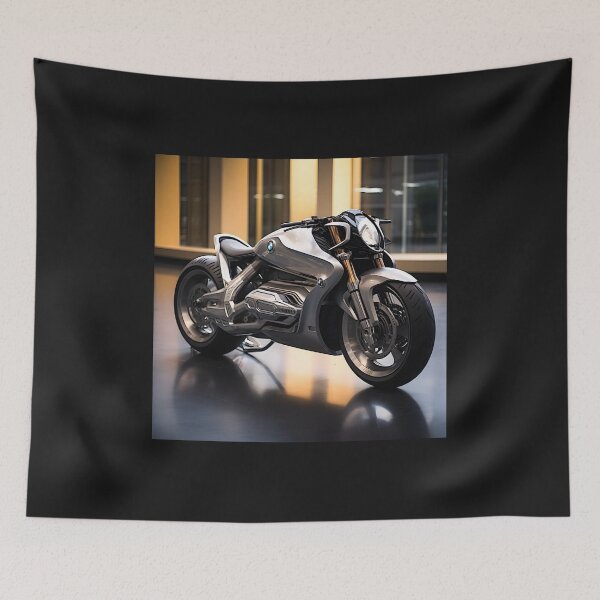 Item preview, sleek futuristic motorcycle designed and sold by boldbrushstroke.