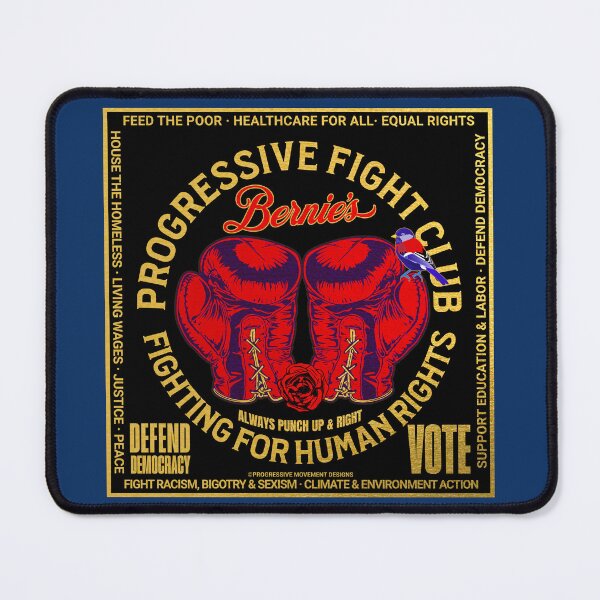 Item preview, PMD01011 Progressive Movement Designs Bernies Progressive Fight Club boxing gloves design shows you support human rights democracy progressive goals for Progressives Democrats Independents designed and sold by ProgressiveLeft.