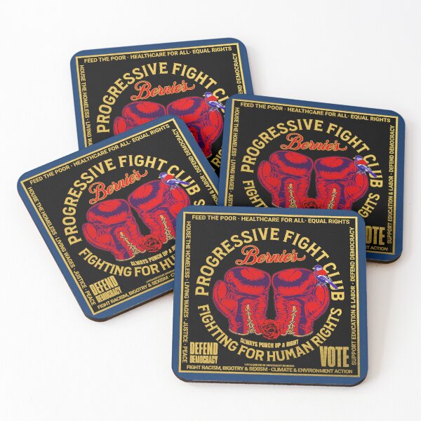 Item preview, PMD01011 Progressive Movement Designs Bernies Progressive Fight Club boxing gloves design shows you support human rights democracy progressive goals for Progressives Democrats Independents designed and sold by ProgressiveLeft.