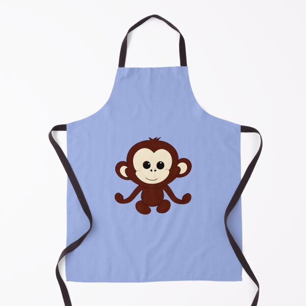 Item preview, cute brown monkey smiling designed and sold by GodsOfArt.