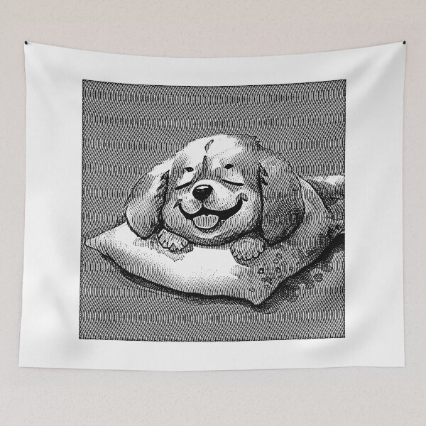 Item preview, Sleepy cute dog designed and sold by arthardist.