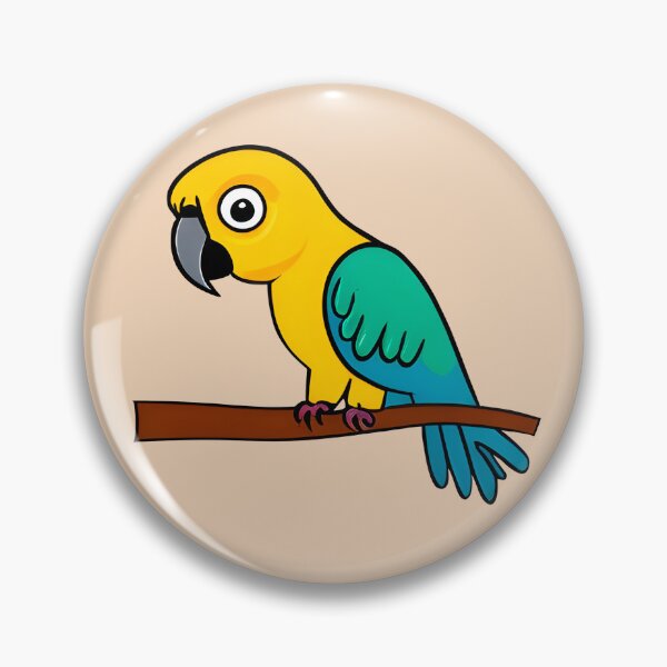 Item preview, cute parrot on a branch designed and sold by GodsOfArt.