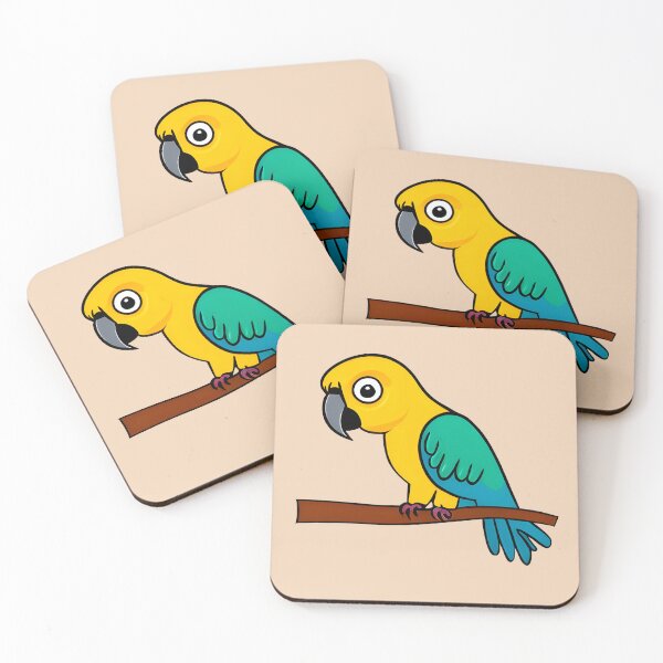 Item preview, cute parrot on a branch designed and sold by GodsOfArt.