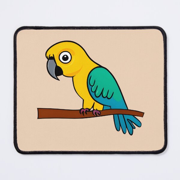 Item preview, cute parrot on a branch designed and sold by GodsOfArt.