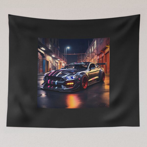 Item preview, sleek colorful racecar designed and sold by boldbrushstroke.