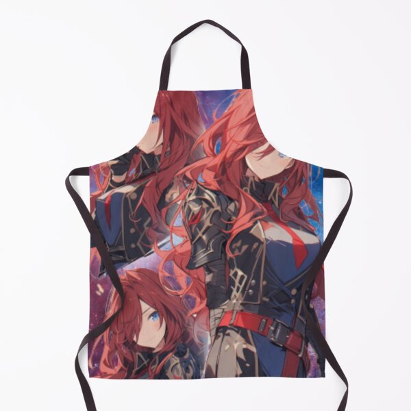 Item preview, Crimson Valkyrie: Dynamic Red-Haired Anime Warrior designed and sold by RetroRevivals.