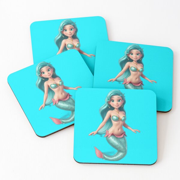 Item preview, Copy of Sirenas Funny Kid Litt Mermaid of the Merfolk on Blue designed and sold by SirenasWorld.