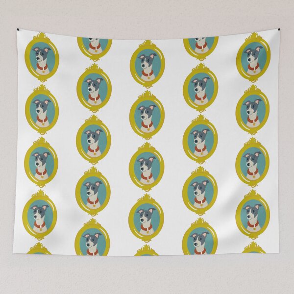 Item preview, Framed Whippet Puppy Portrait designed and sold by beestonestudio.