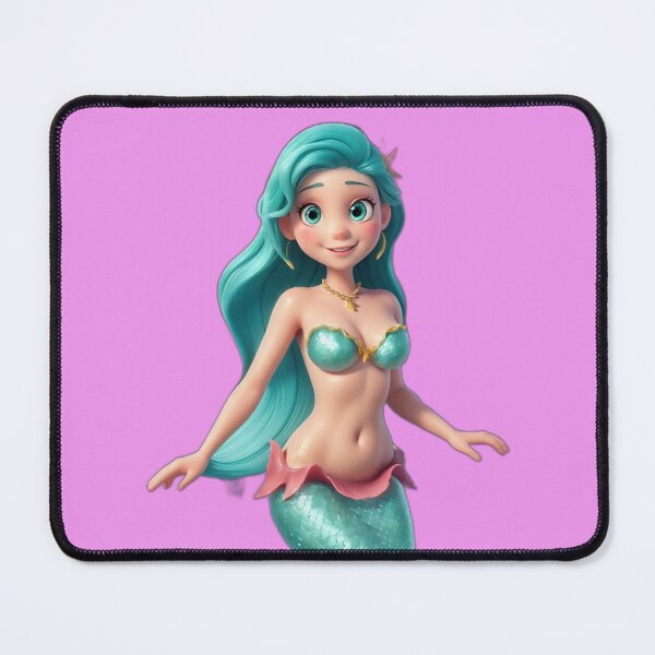 Item preview,  Sirenas Funny Kid Litt Mermaid of the Merfolk on Pink Background designed and sold by SirenasWorld.