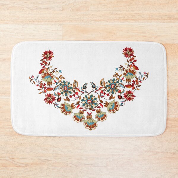 Item preview, Traditional Embroidery Pattern with Beautiful Colorful Flowers designed and sold by Kai Multiverse.