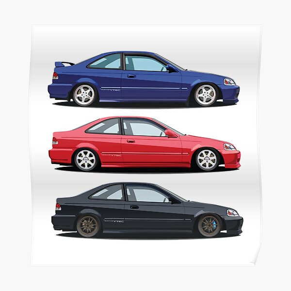 Civic Si and Friends Poster
