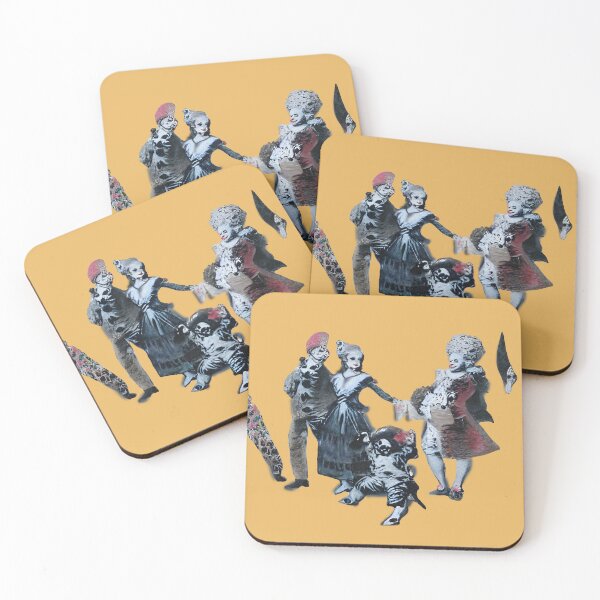 Item preview, Commedia dell'Arte Graffiti Street Art Players - After Goya - Orange designed and sold by Talia Felix.