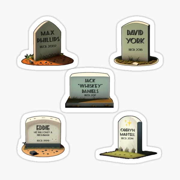 Aperçu de l'œuvre Autocollants de personnage de Pedro Pascal - Édition Halloween créée et vendue par Astro-Duck.