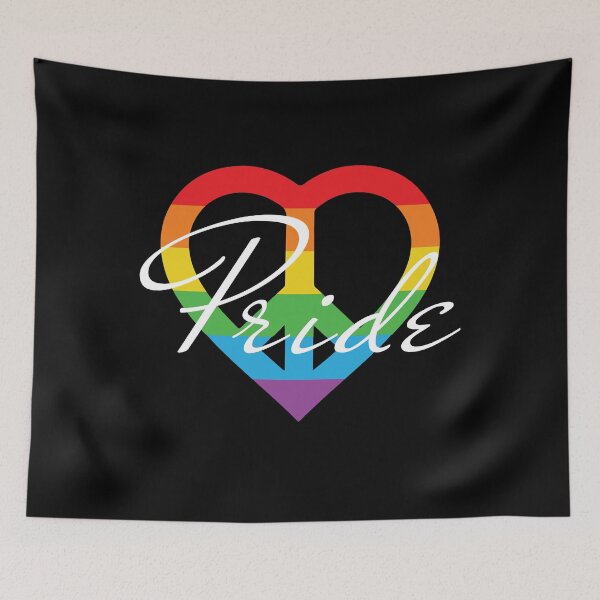 Item preview, Pride rainbow heart art  designed and sold by U-mule.