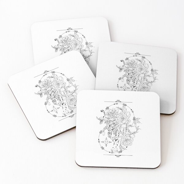 Item preview, Tiger And Flower Design designed and sold by Jaselvii.