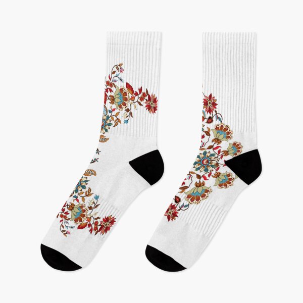 Item preview, Traditional Embroidery Pattern with Beautiful Colorful Flowers designed and sold by Kai Multiverse.