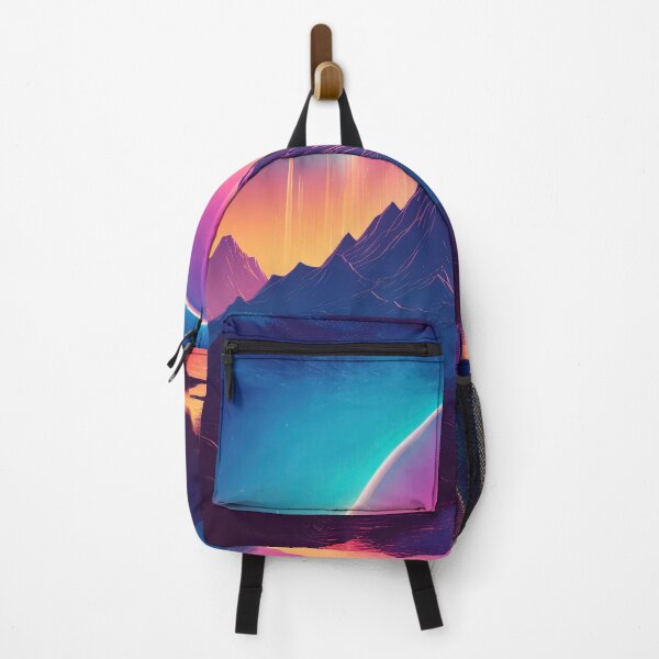 Item preview, Neon Vista: Synthwave Serenity in the Mountains designed and sold by Mullet Monkey.