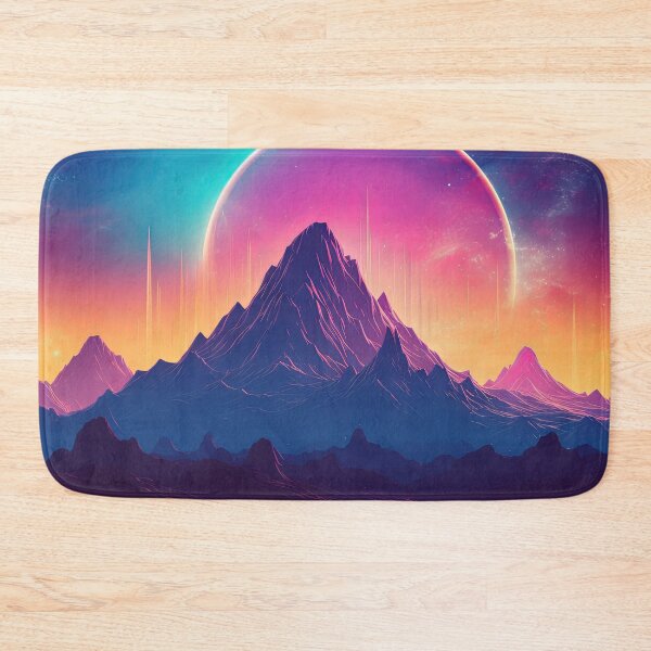 Item preview, Neon Vista: Synthwave Serenity in the Mountains designed and sold by Mullet Monkey.