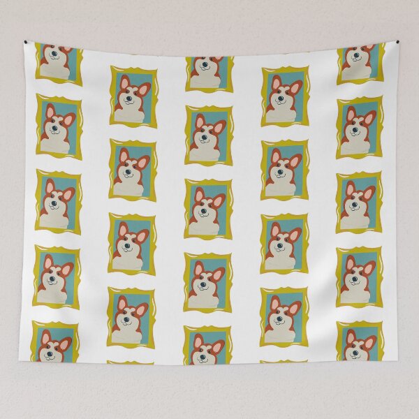 Item preview, Framed Corgi Puppy Portrait designed and sold by beestonestudio.