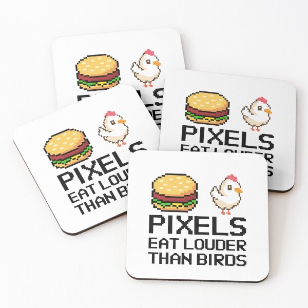Item preview, Pixels Eat Louder Than Birds   designed and sold by lildoodleshirts.