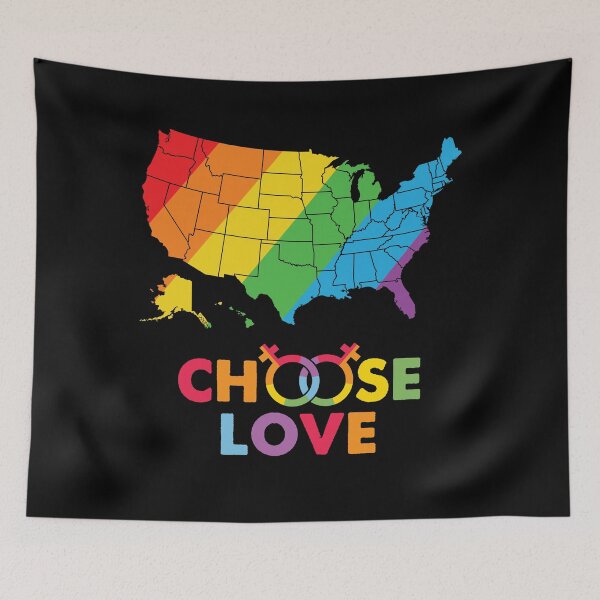 Item preview, USA choose love rainbow art  designed and sold by U-mule.