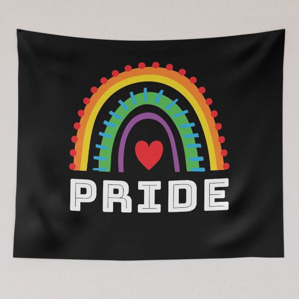 Item preview, Rainbow middle heart pride art  designed and sold by U-mule.